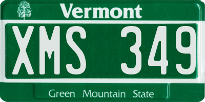 VT license plate XMS349