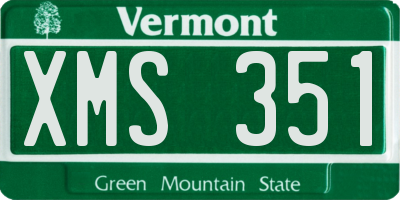 VT license plate XMS351
