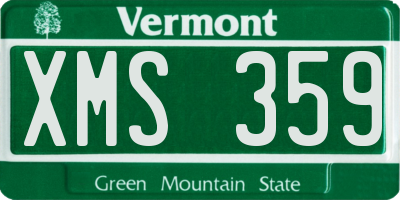 VT license plate XMS359