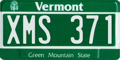 VT license plate XMS371