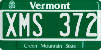 VT license plate XMS372