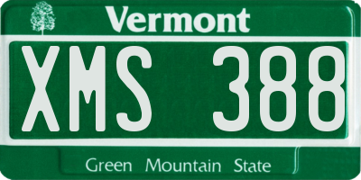 VT license plate XMS388