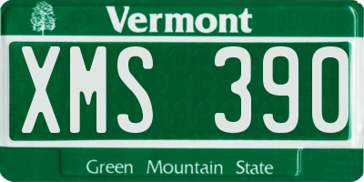 VT license plate XMS390