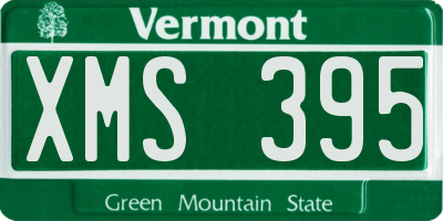 VT license plate XMS395