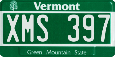 VT license plate XMS397