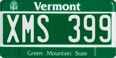 VT license plate XMS399