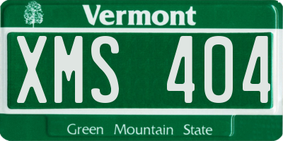VT license plate XMS404