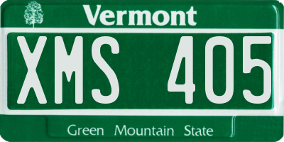 VT license plate XMS405