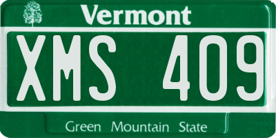 VT license plate XMS409