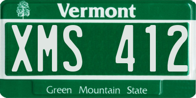 VT license plate XMS412