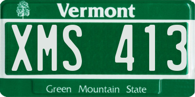 VT license plate XMS413