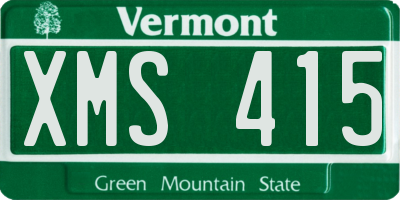 VT license plate XMS415