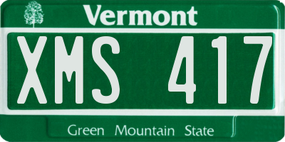VT license plate XMS417