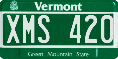VT license plate XMS420