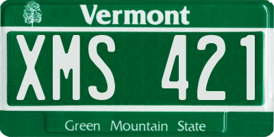 VT license plate XMS421