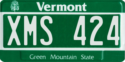 VT license plate XMS424