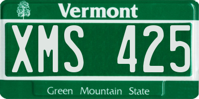 VT license plate XMS425