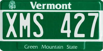 VT license plate XMS427
