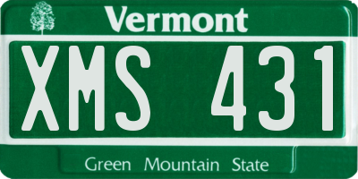VT license plate XMS431