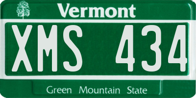 VT license plate XMS434