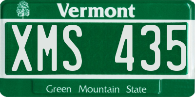 VT license plate XMS435