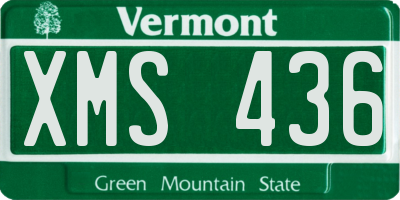 VT license plate XMS436