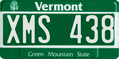 VT license plate XMS438