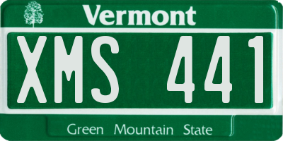 VT license plate XMS441