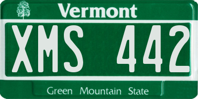 VT license plate XMS442