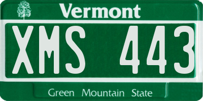 VT license plate XMS443