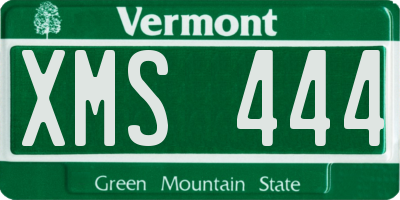 VT license plate XMS444