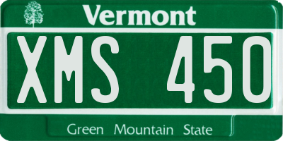 VT license plate XMS450
