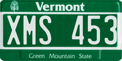 VT license plate XMS453
