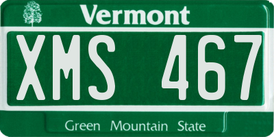 VT license plate XMS467