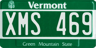 VT license plate XMS469