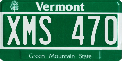 VT license plate XMS470
