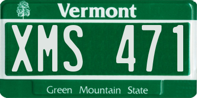 VT license plate XMS471