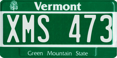 VT license plate XMS473