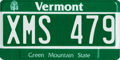 VT license plate XMS479