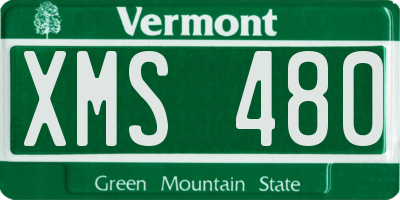 VT license plate XMS480