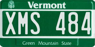 VT license plate XMS484