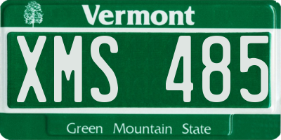 VT license plate XMS485