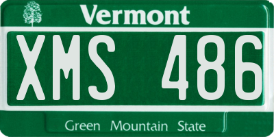 VT license plate XMS486