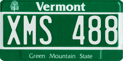 VT license plate XMS488