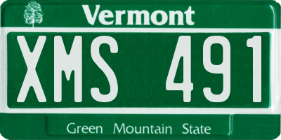 VT license plate XMS491