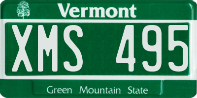 VT license plate XMS495