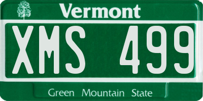 VT license plate XMS499