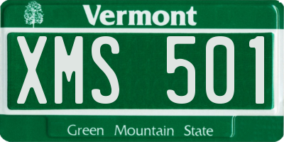 VT license plate XMS501