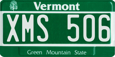 VT license plate XMS506