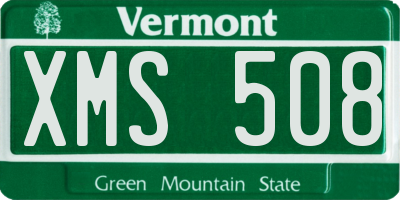 VT license plate XMS508